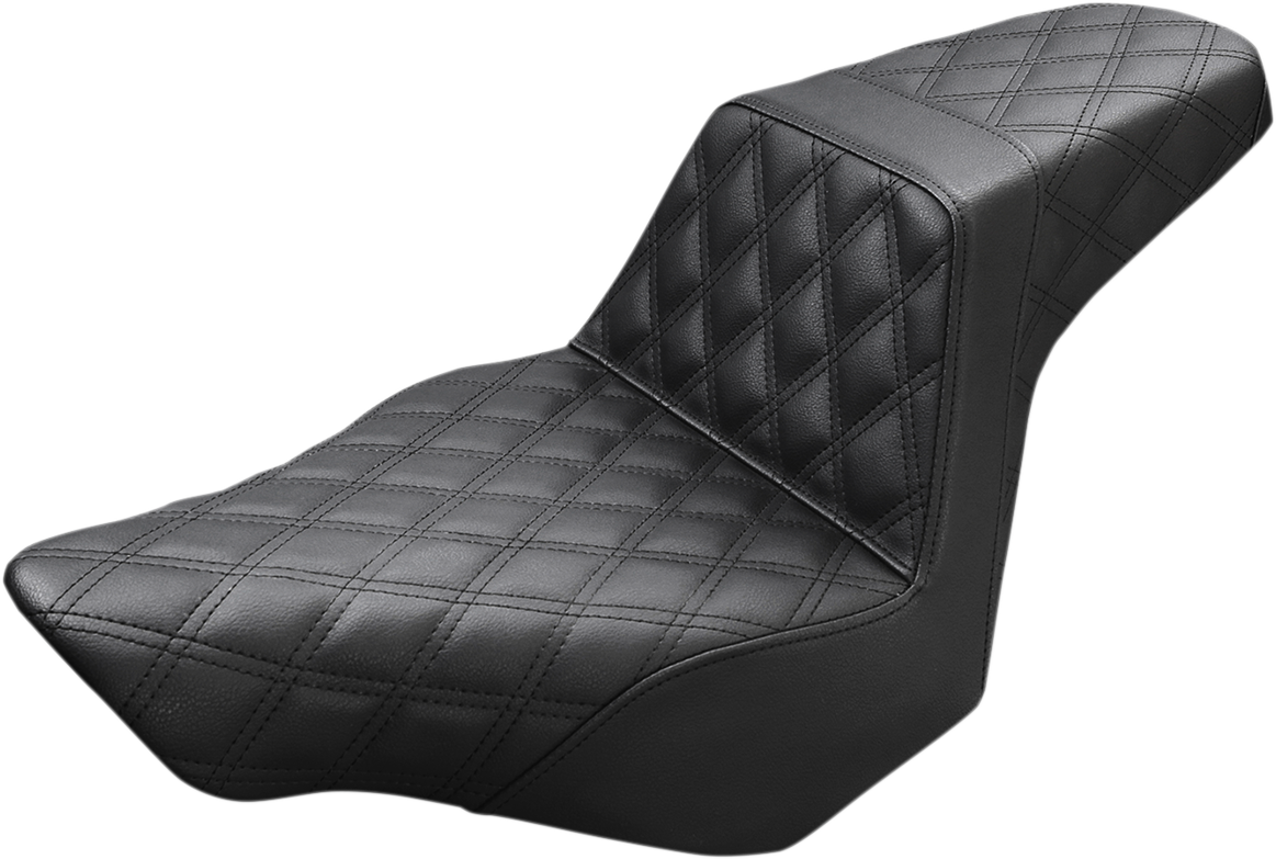 Saddlemen Step-Up LS Lattice Stitch Seat For Harley Softail FXSB 2013-2017