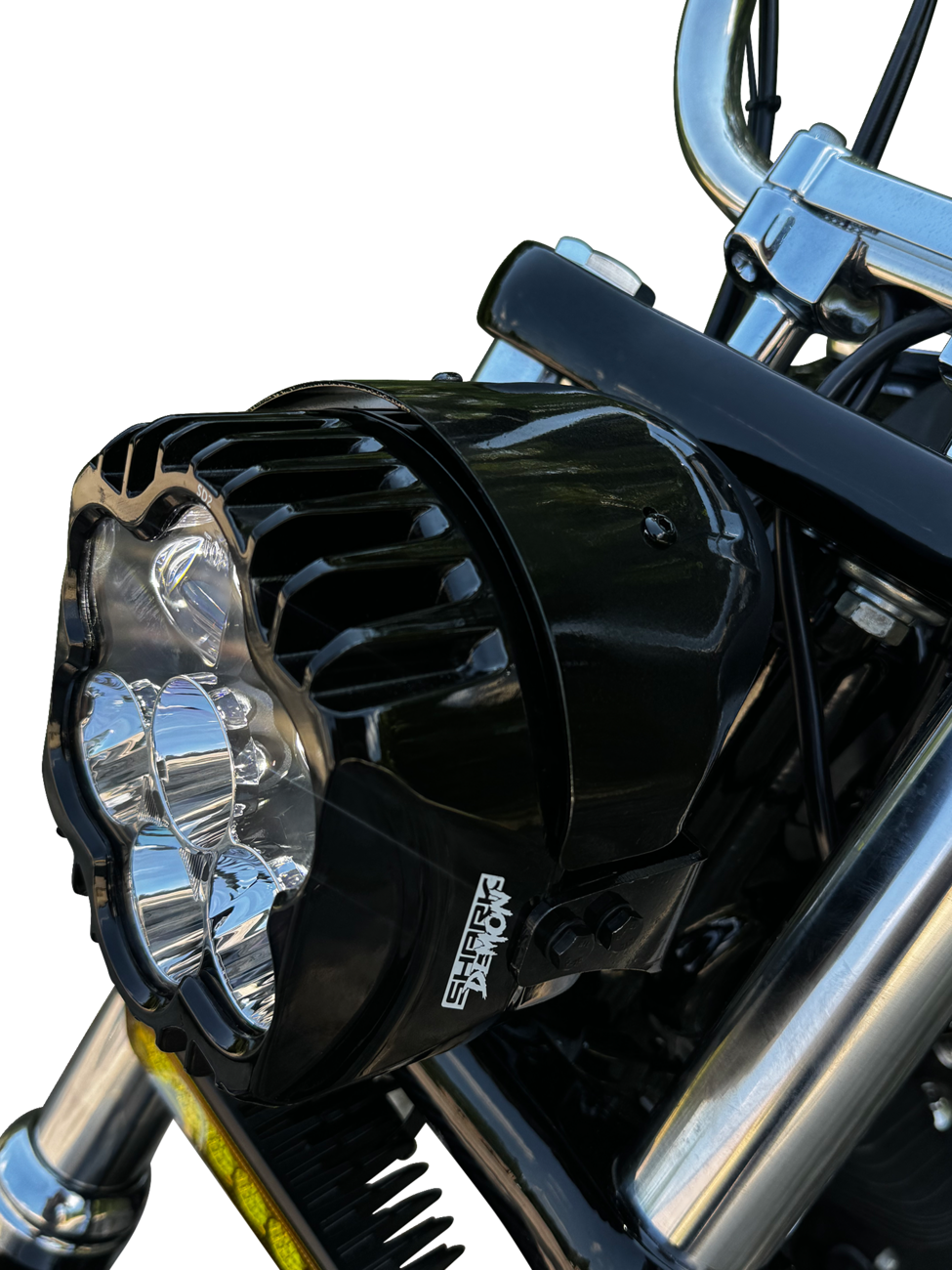 CUSTOM DYNAMICS Shark Demon® Performance LED Pedestal Mount Headlight