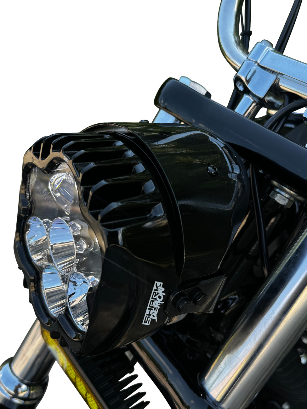 CUSTOM DYNAMICS Shark Demon® Performance LED Pedestal Mount Headlight