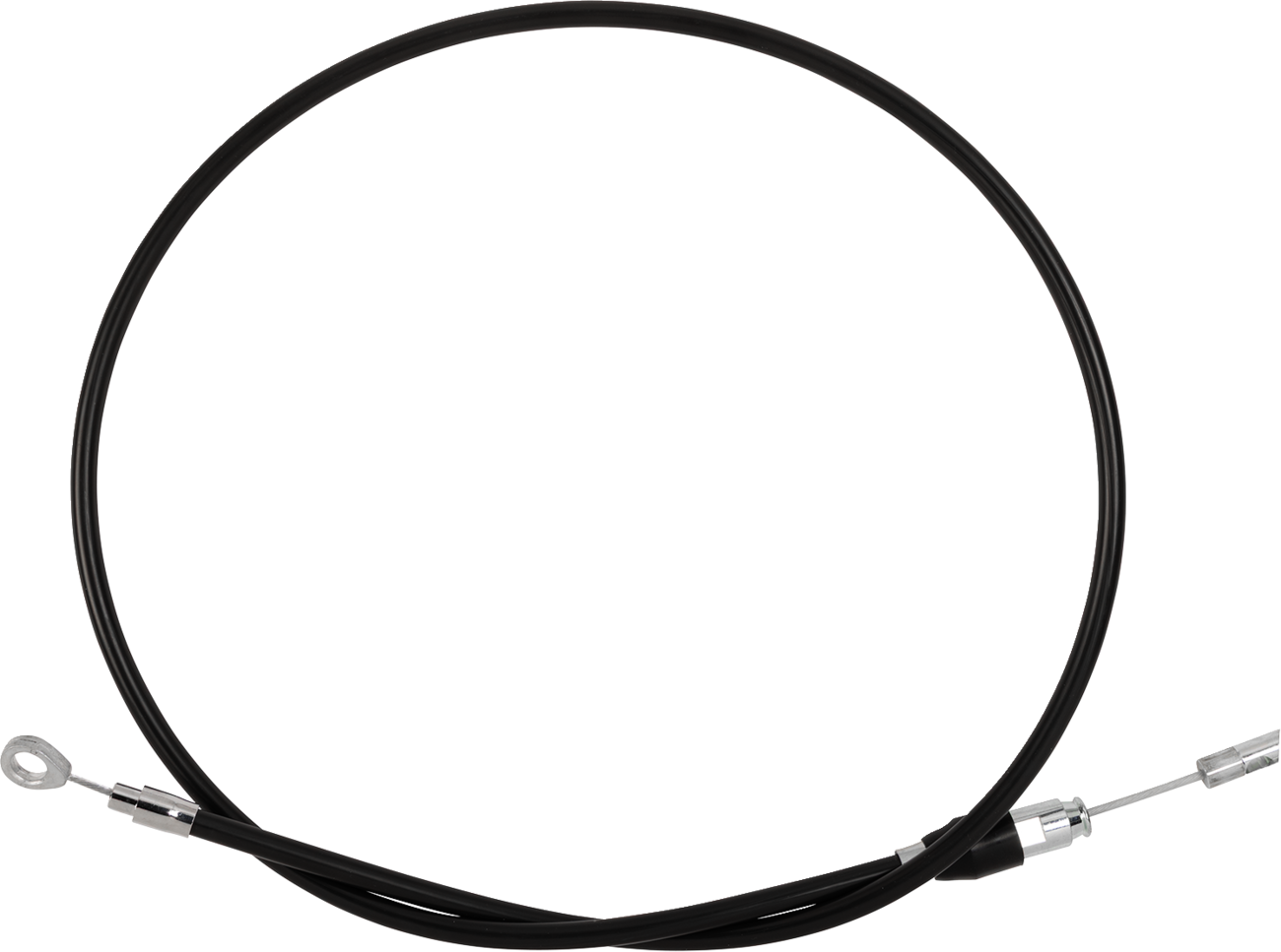 Drag specialties Quick Connect Clutch Cable - Upper - 52" - Black/Chrome Harley Davidson