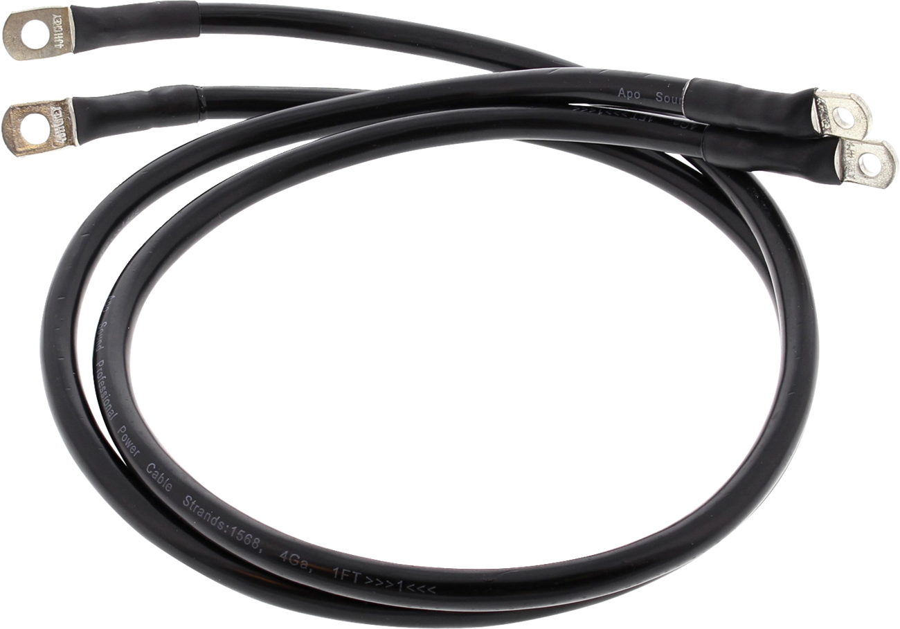 All balls Battery Cable Kit - Black Harley Davidson