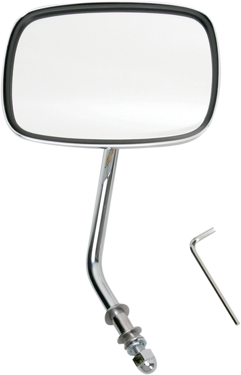 Emgo Mirror - "Live to Ride" - Side View - Rectangle - Gold/Chrome - Right