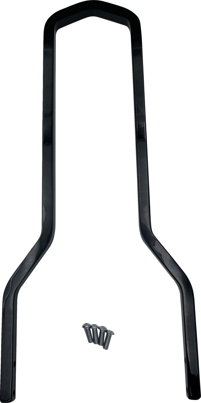Drag specialties Round Sissy Bar - Black - 14.75"H x 8.75"W Harley Davidson