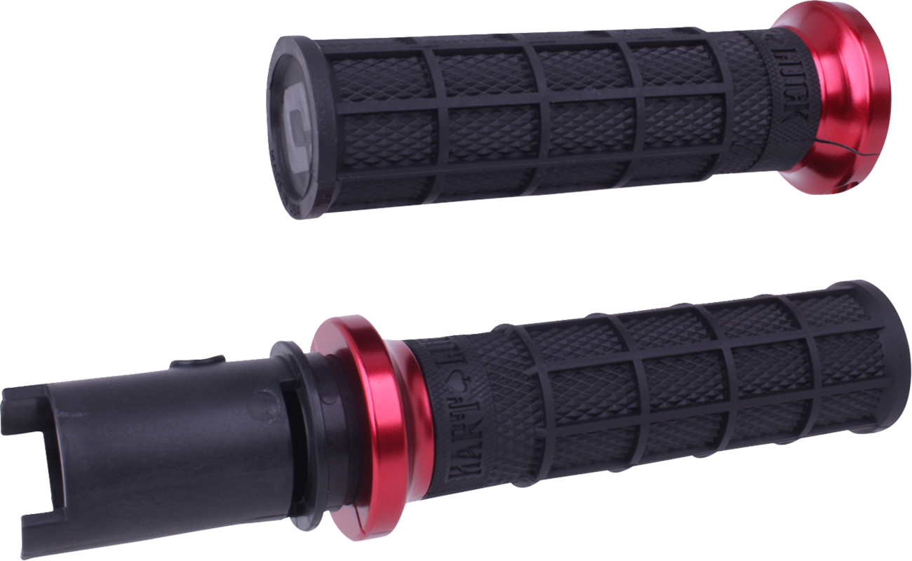 ODI LOCK-ON HART-LUCK; FULL-WAFFLE `23-24 CVO BLACK/RED