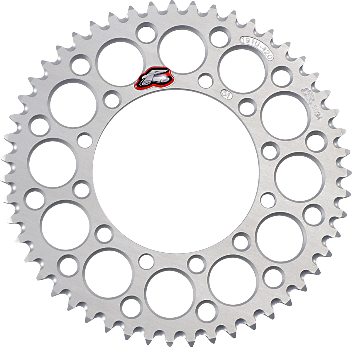 Renthal Rear Sprocket - Aluminum - 51 Tooth - Silver - Kawasaki 51T