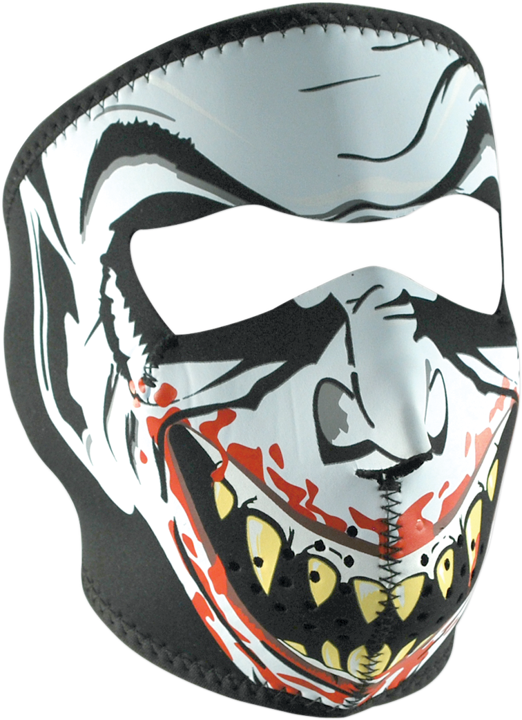 ZAN HEADGEAR Neoprene Full-Face Mask — One Size, Glow-in-the-Dark