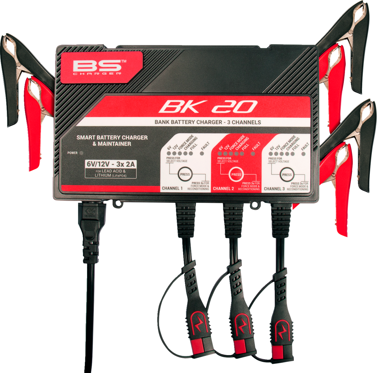 BS BATTERY BK 20 Smart Bank Battery Charger and Maintainer with Reconditioning Function