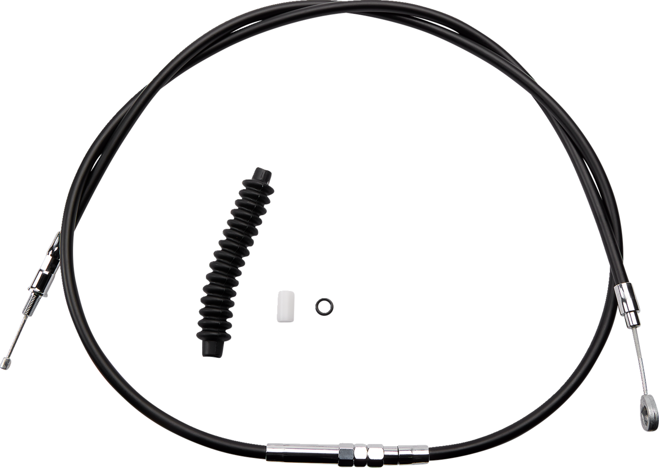 Drag specialties High-Efficiency Black Vinyl Clutch Cable - 74-11/16" Harley Davidson