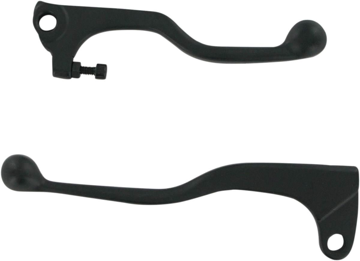Parts unlimited Shorty Power Lever Set - Black Kawasaki