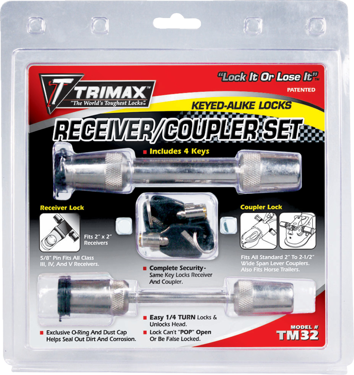 TRIMAX Premium Coupler and Receiver Lock Set