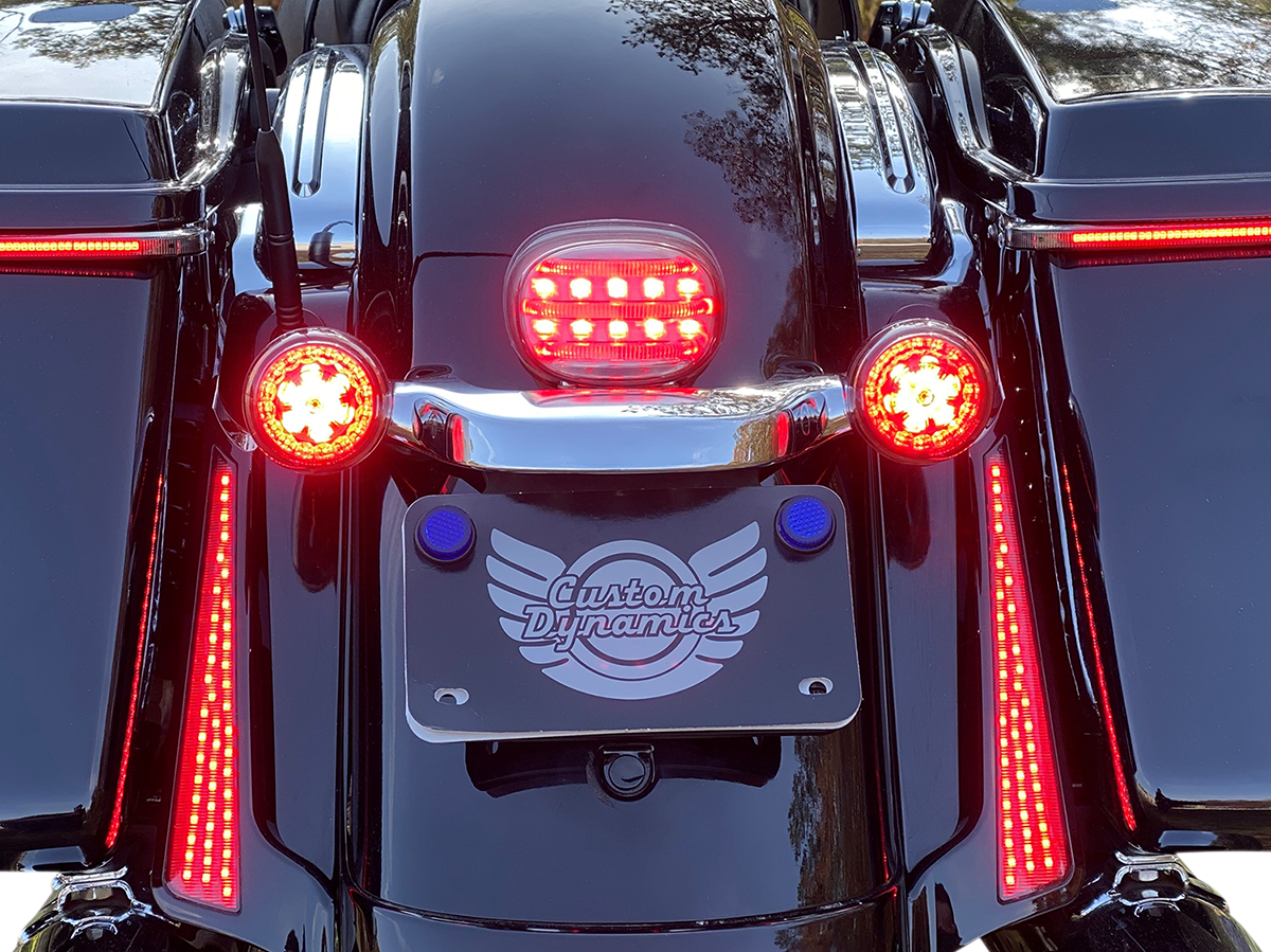 Custom Dynamics Probeam Mini LED Smoke Lens Rear Taillight 10-13 Harley Touring