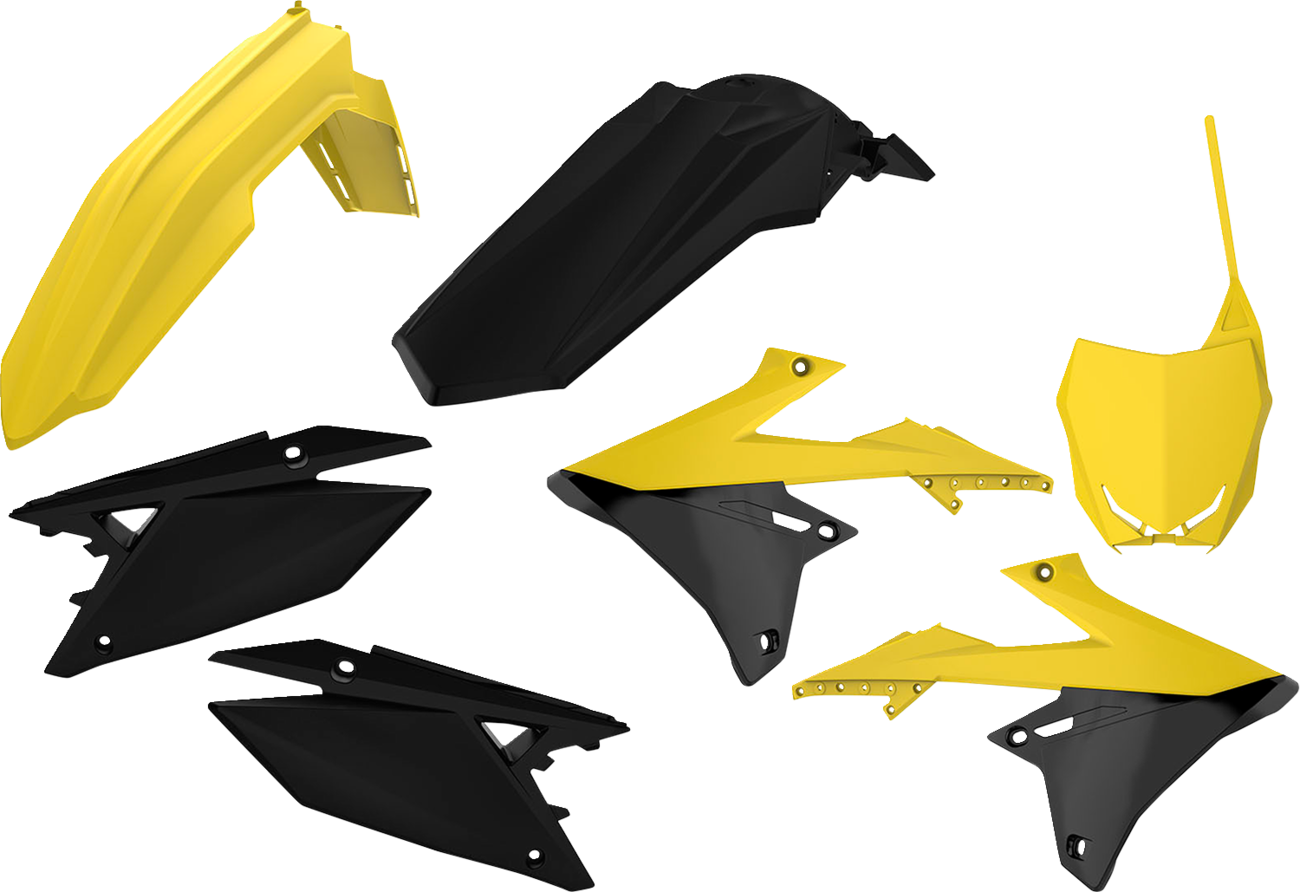 Polisport Body Kit - Yellow/Black - RM-Z 250/450 2019-2022 Suzuki RMZ250 / 2018-2022 Suzuki RMZ450