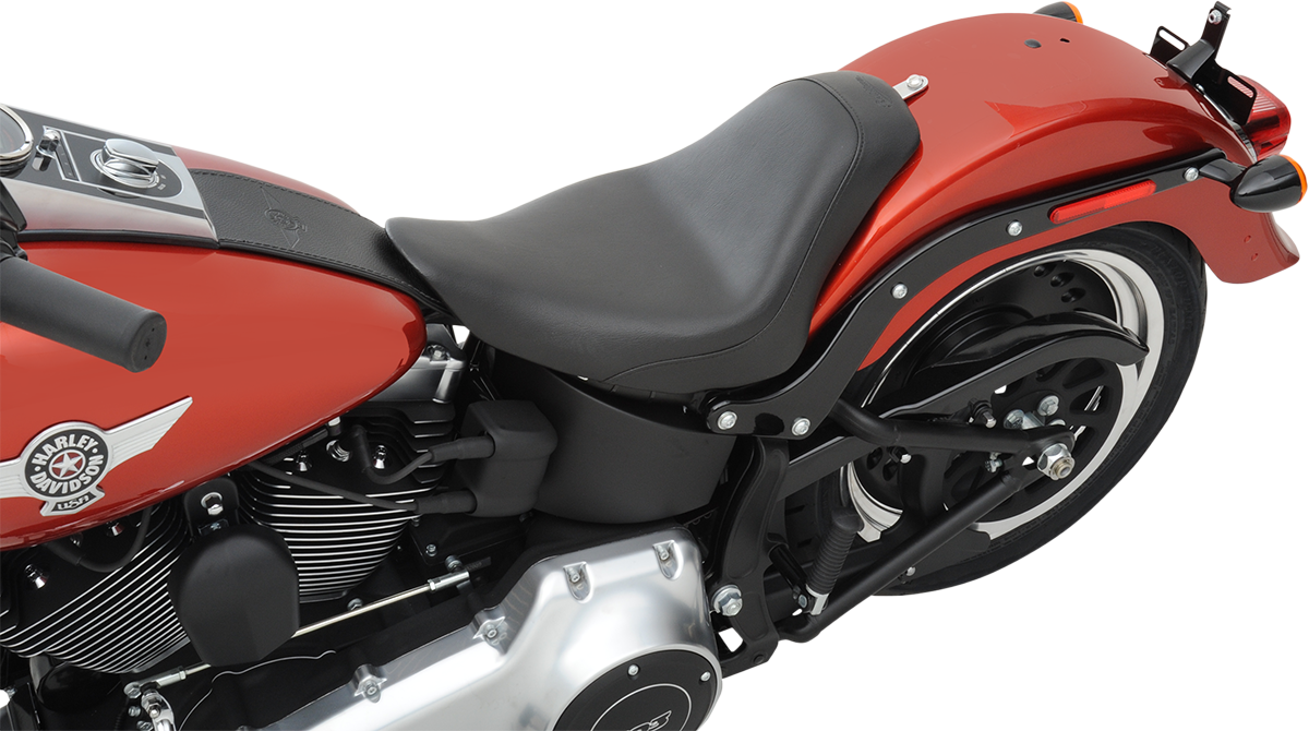 Saddlemen S3 Super Slammed Solo Seat Black 07-17 Harley Fat Boy 806-12-002D