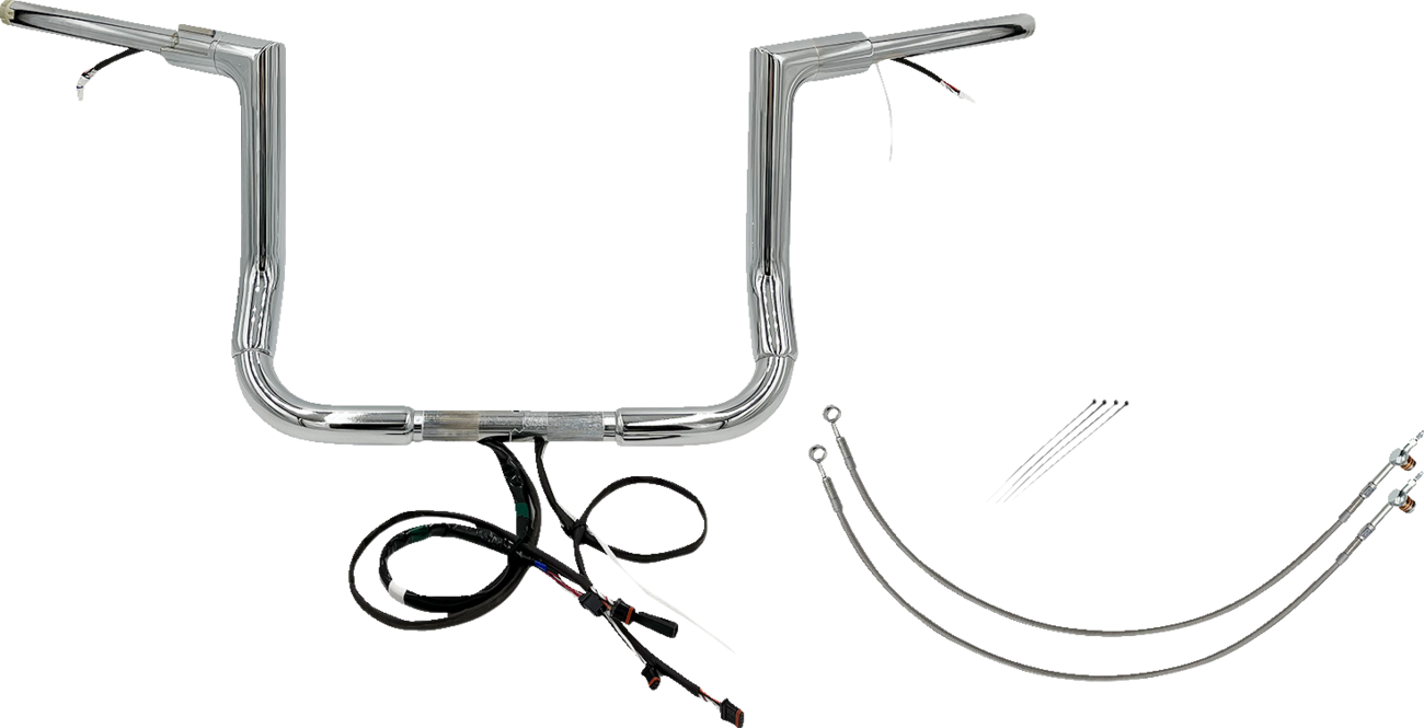 Fat Baggers Inc. 1 1/2" Wired Flat Top Handlebar Kit For Harley