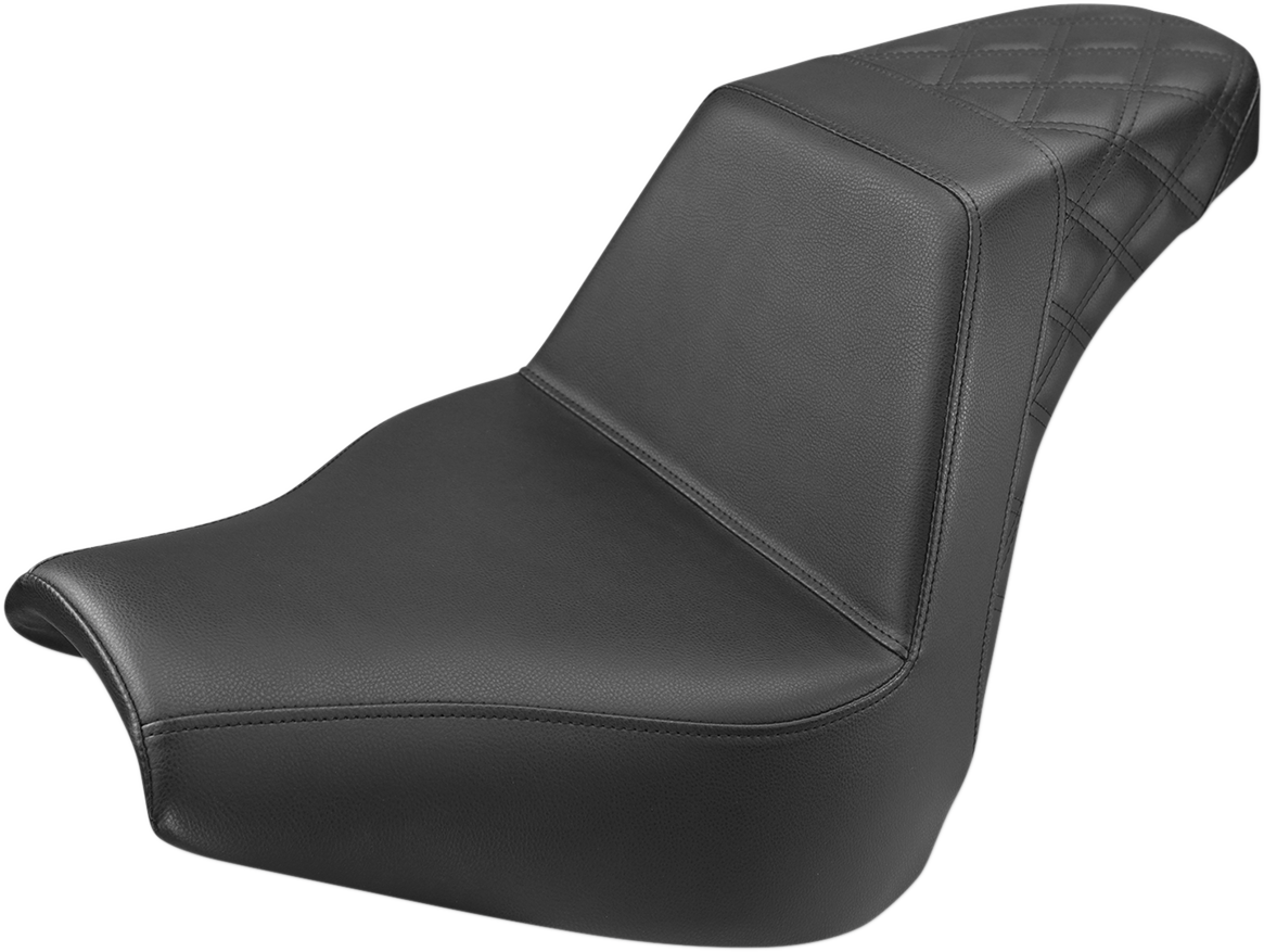 SADDLEMEN Step-Up Seat — Rear Lattice Stitch