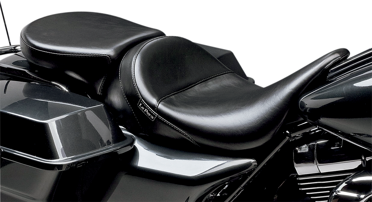 Le pera Aviator Pillion Pad - Wide - Smooth - Black - FL '08-'23 Harley Davidson