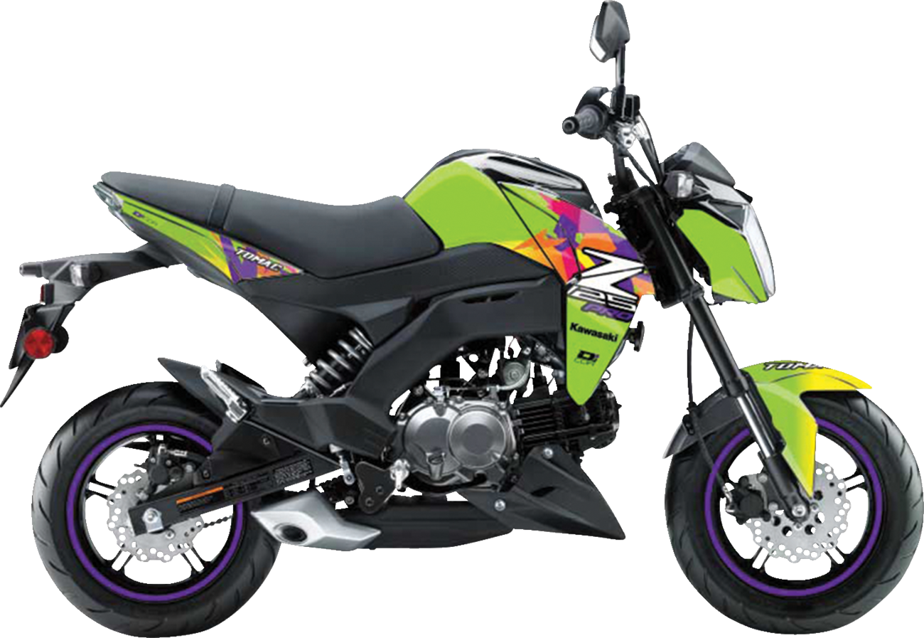 D'cor visuals Z125 Pro Graphics Kit 2018-2023 Kawasaki BR125 Z125 PRO