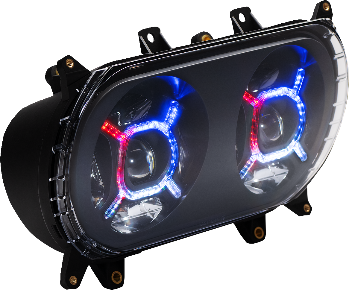 Custom dynamics ProGLOW™ Double-X LED Headlight Harley Davidson