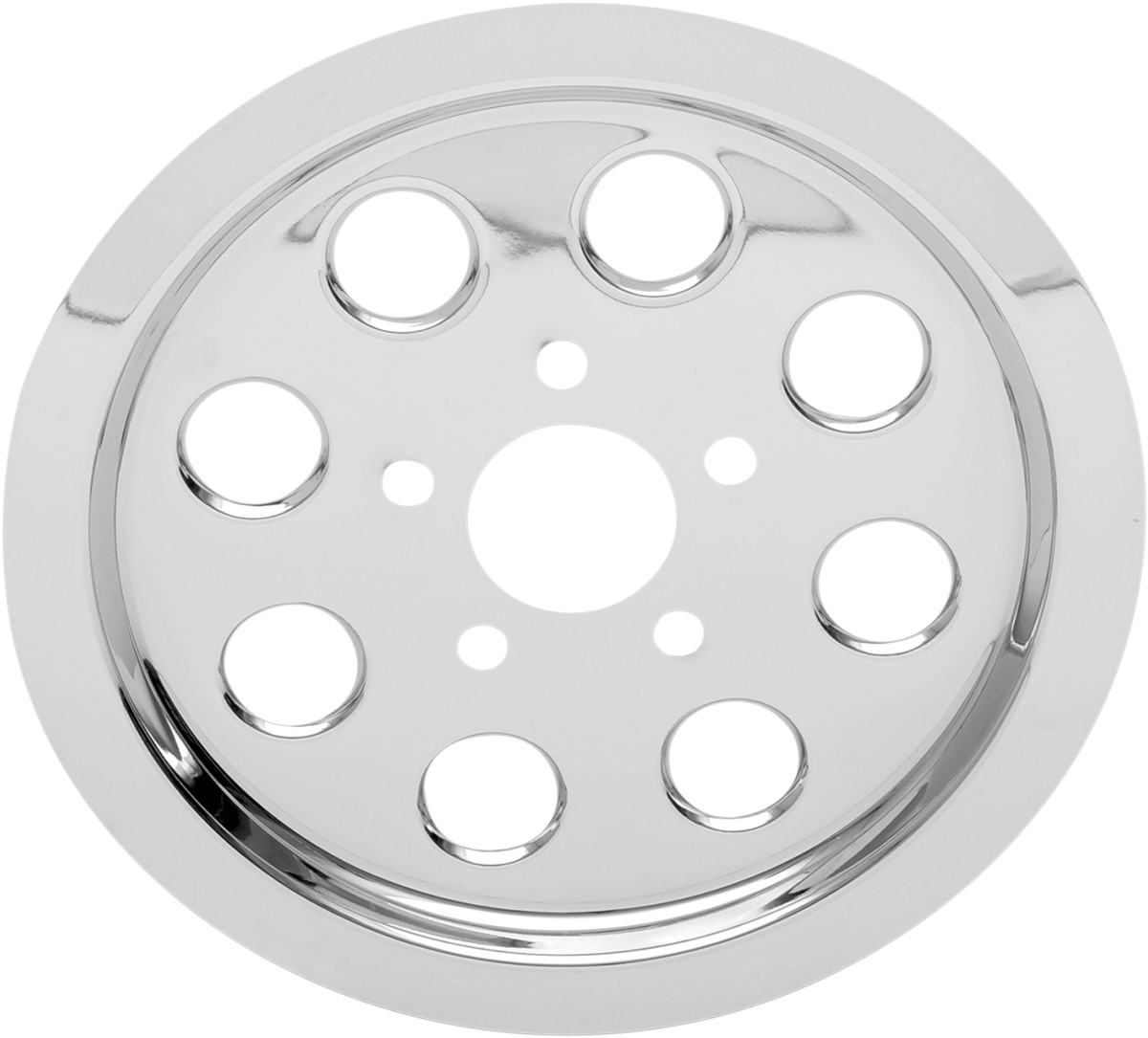 Drag Specialties Chrome Outer Rear Pulley Insert