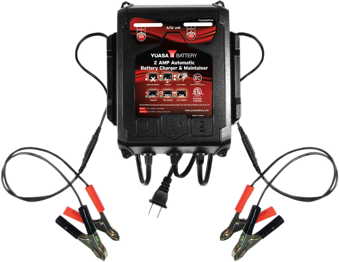 YUASA 6V/12V 2A/2Bank Battery Charger
