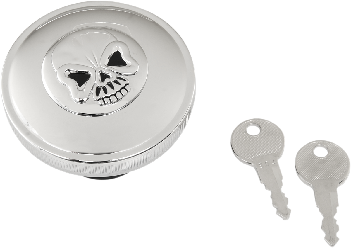 Drag Specialties Screw-In Locking Skull Gas Cap