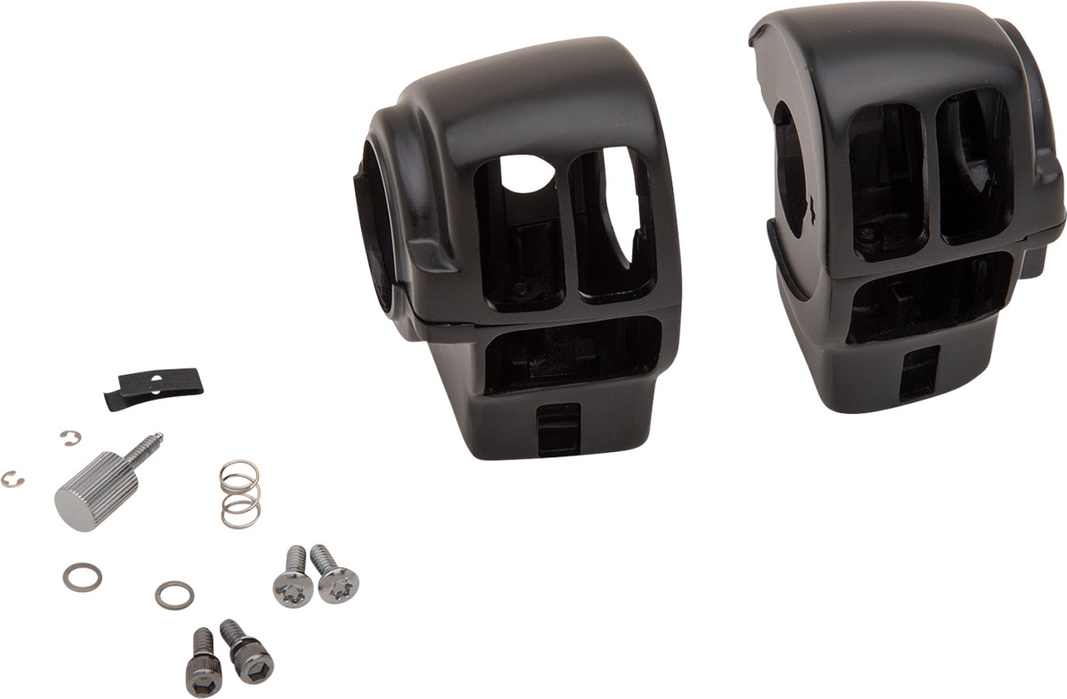 Drag specialties Handlebar Switch Housing Kit - Radio - Matte Black Harley Davidson