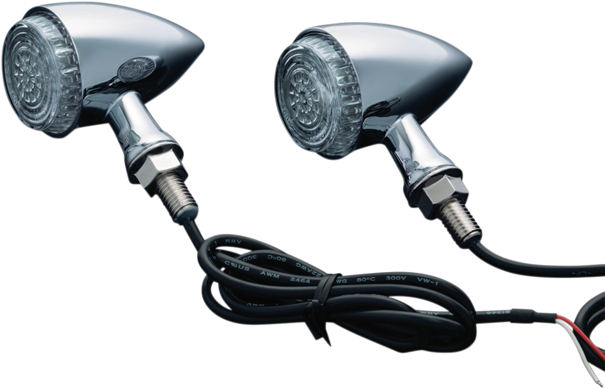 Kuryakyn 2507 Run Brake Turn Rear Torpedo Red LED Turn Signals for