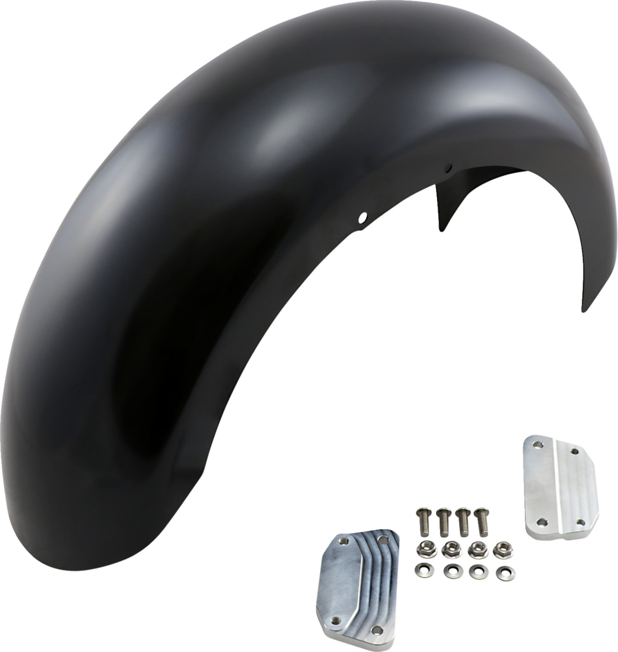 KLOCK WERKS Hugger Series Front Fender with Mounting Blocks for Softail/Dyna