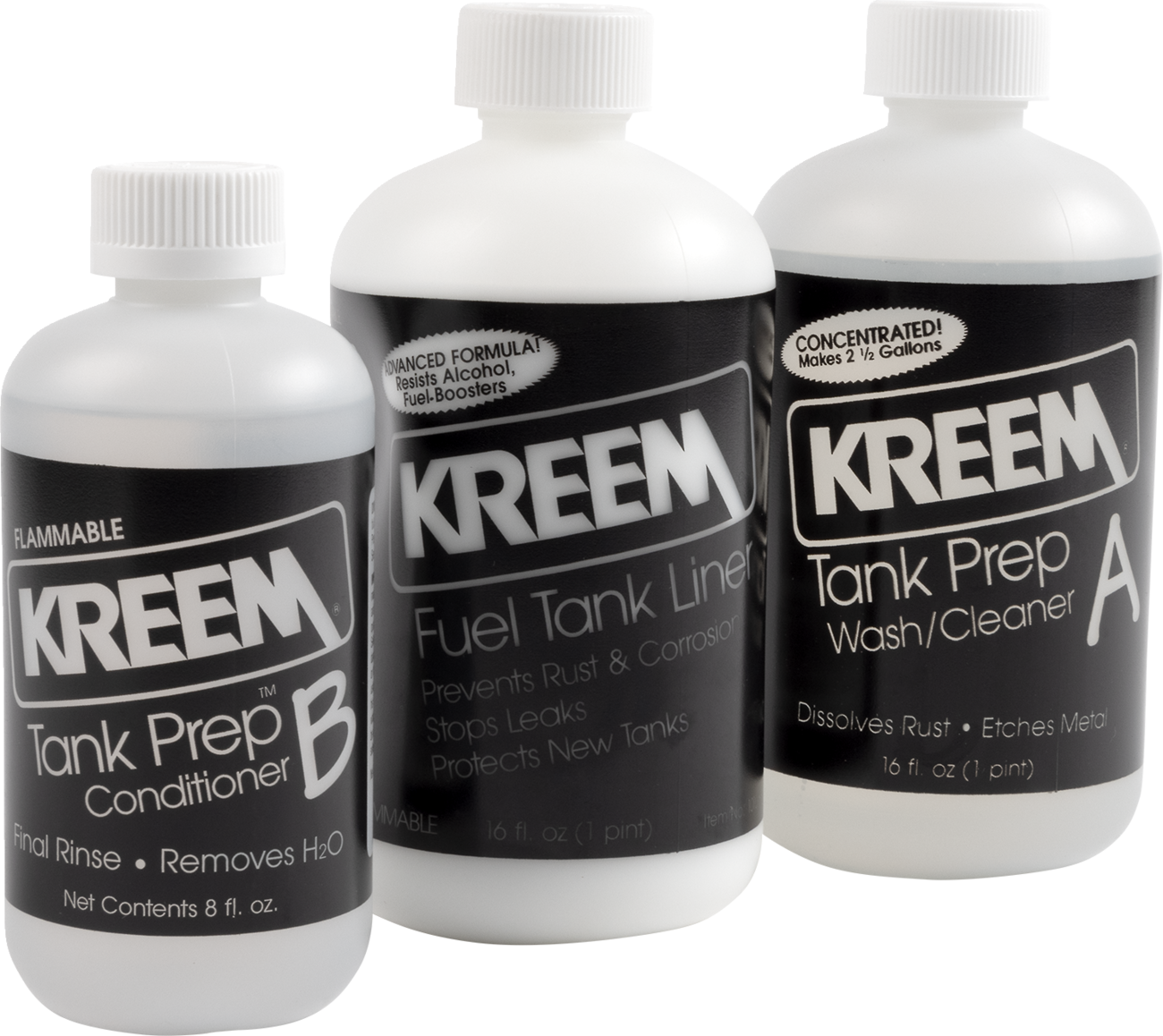 KREEM Fuel Tank Liner and Tank Prep Combo Packs