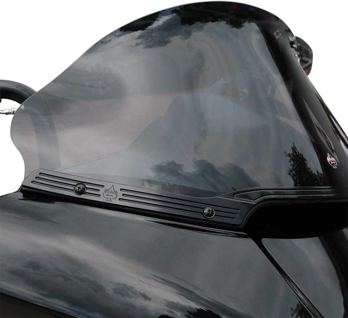 Klock Werks Black Windshield Fairing Trim 2015-2022 Harley Road Glide Models
