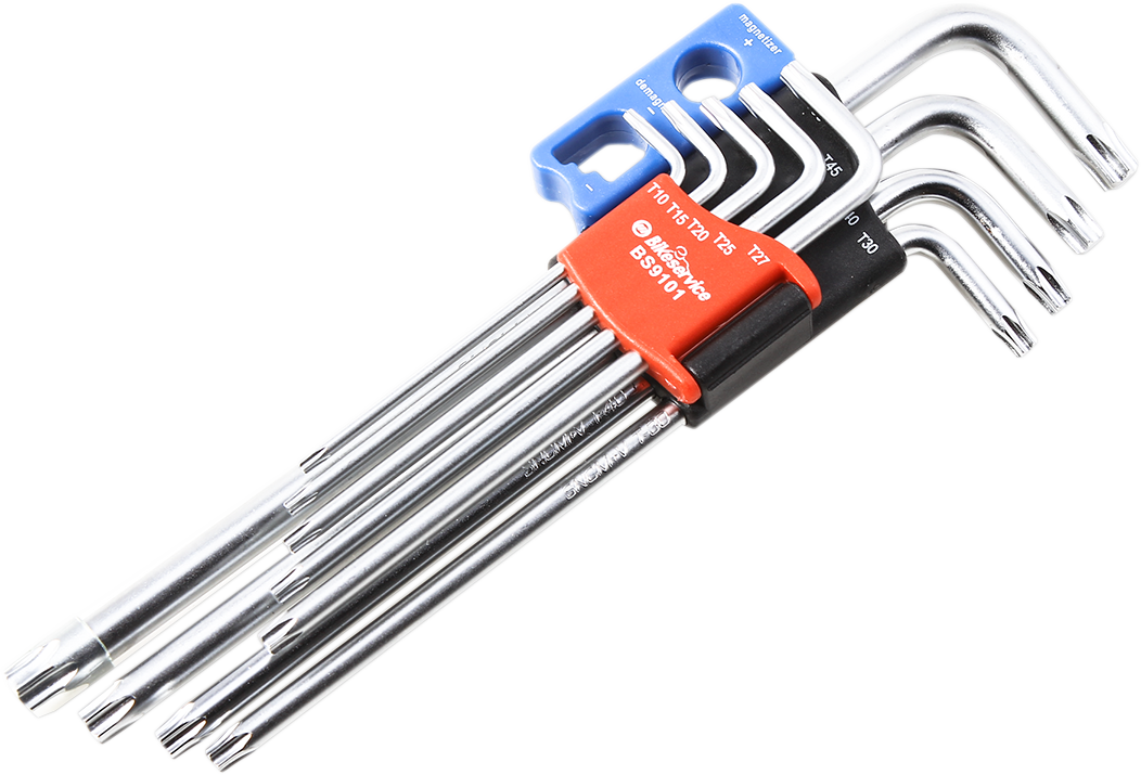 BIKESERVICE Extra Long Magnetic Torx Key Set
