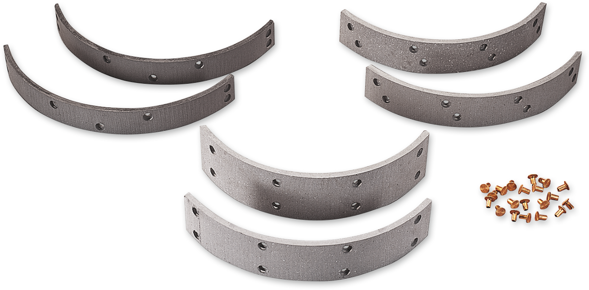 Drag specialties Front Brake Linings and Rivets Harley Davidson