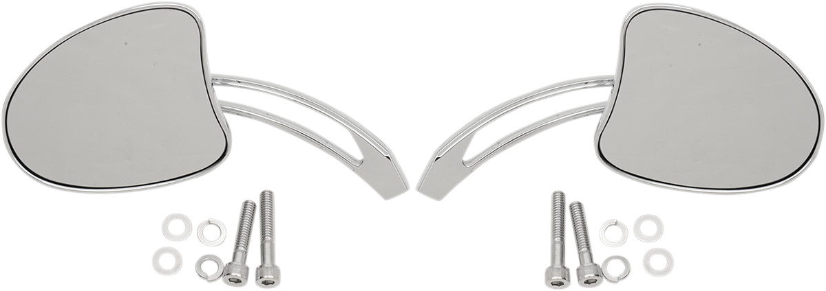 Drag Specialties Tapered Mirrors with Slotted Stem