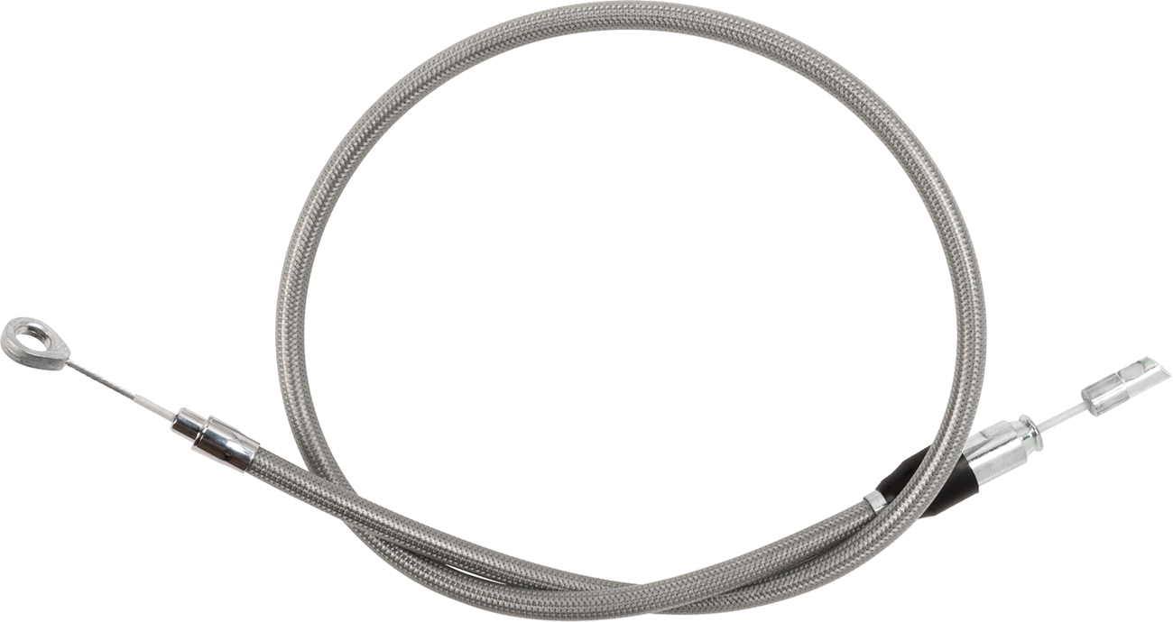 Drag specialties Quick Connect Clutch Cable - Upper - 38" - Stainless Steel Harley Davidson