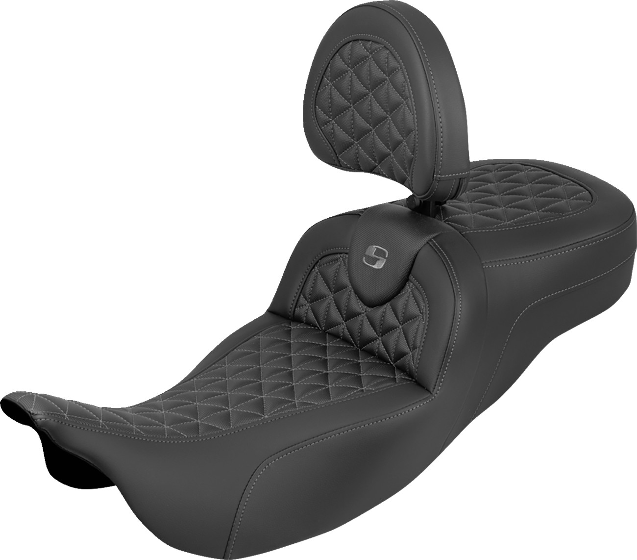 Saddlemen Roadsofa Tri Gripper 2-Up Seat For Harley Touring 2008-2025