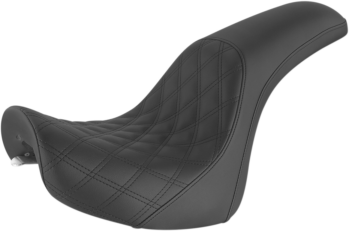 Saddlemen Profiler Seat - Front Lattice/Rear Smooth - Black - FXSTD 2007-2007 Harley Davidson FXSTD Softail Deuce / 2001-2006 Harley Davidson FXSTDI Softail Deuce