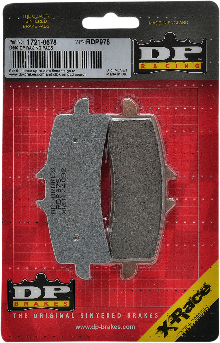 Dp brakes RDP Racing Brake Pads Aprilia/BMW/Ducati/Honda/Kawasaki/KTM/MV Agusta/Suzuki/Triumph/Husqvarna