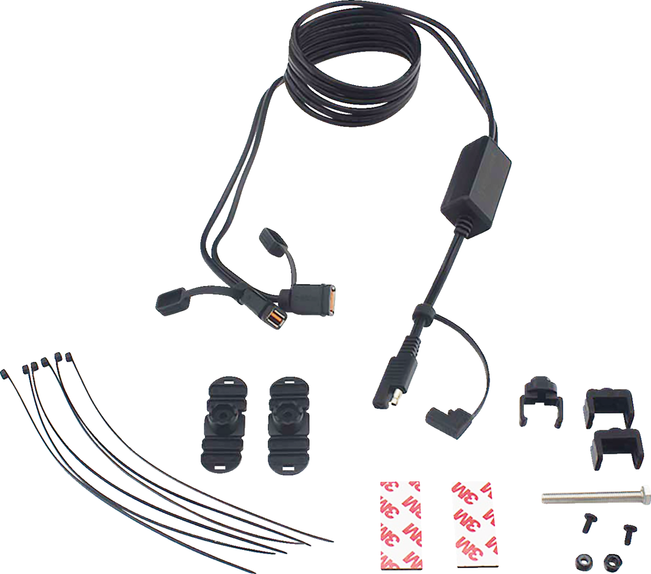 RIDEPOWER SAE to Two USB Port with Intelligent Electronics Charging Cable