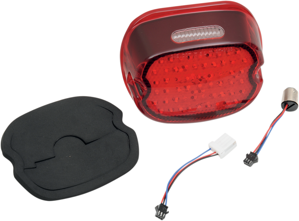 Drag specialties Taillight - Top Tag Light - Red Harley Davidson