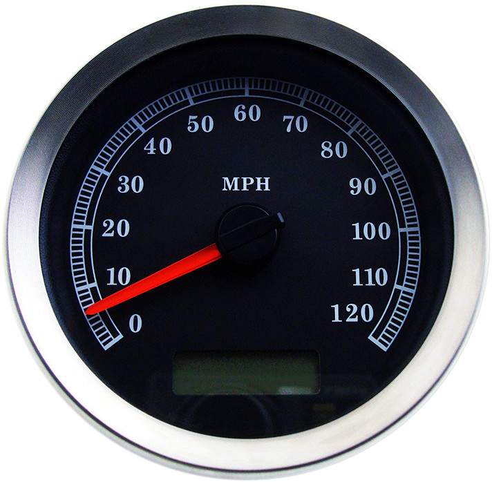 Drag specialties Programmable Speedometer - Black Face - MPH Harley Davidson