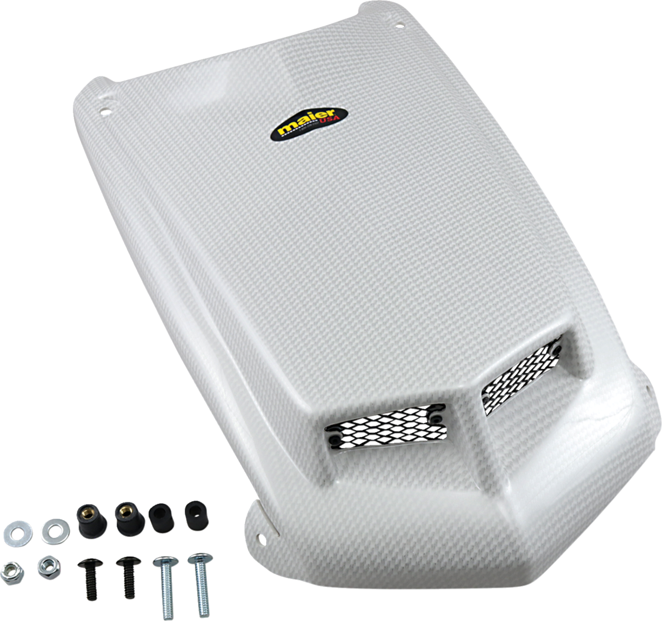 Maier ATV Hood Cover - TRX450R - White-Carbon 2004-2004 Honda TRX450R Sportrax / 2005-2012 Honda TRX450R