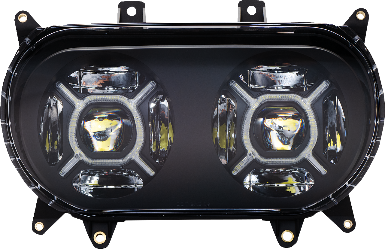 Custom dynamics ProGLOW™ Double-X LED Headlight Harley Davidson