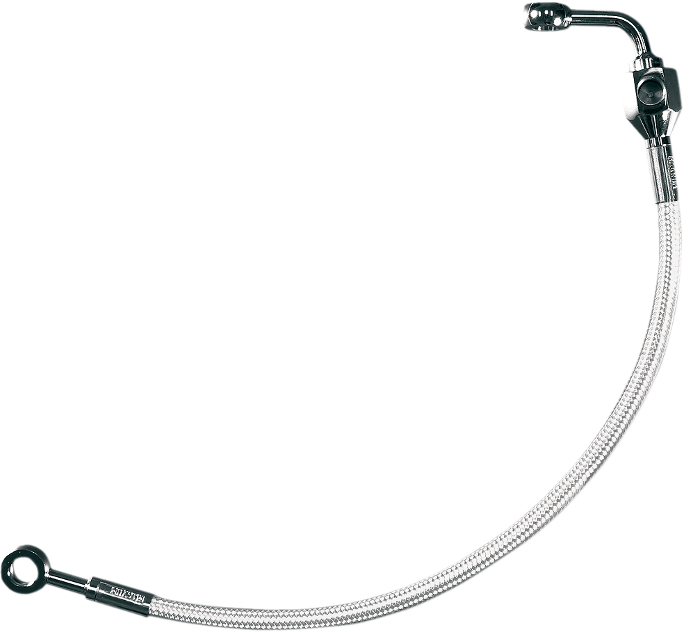 Magnum shielding Brake Line - Rear - Polished Stainless Harley Davidson