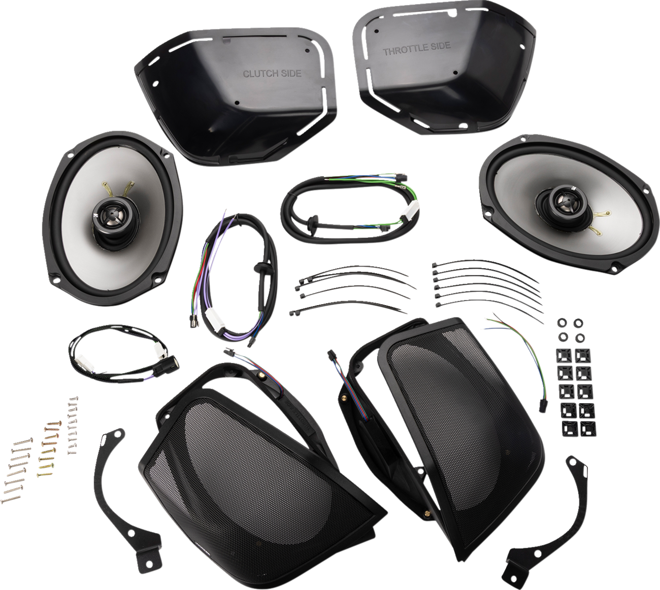 KICKER Saddlebag Cut-In Lid Kit with Speakers
