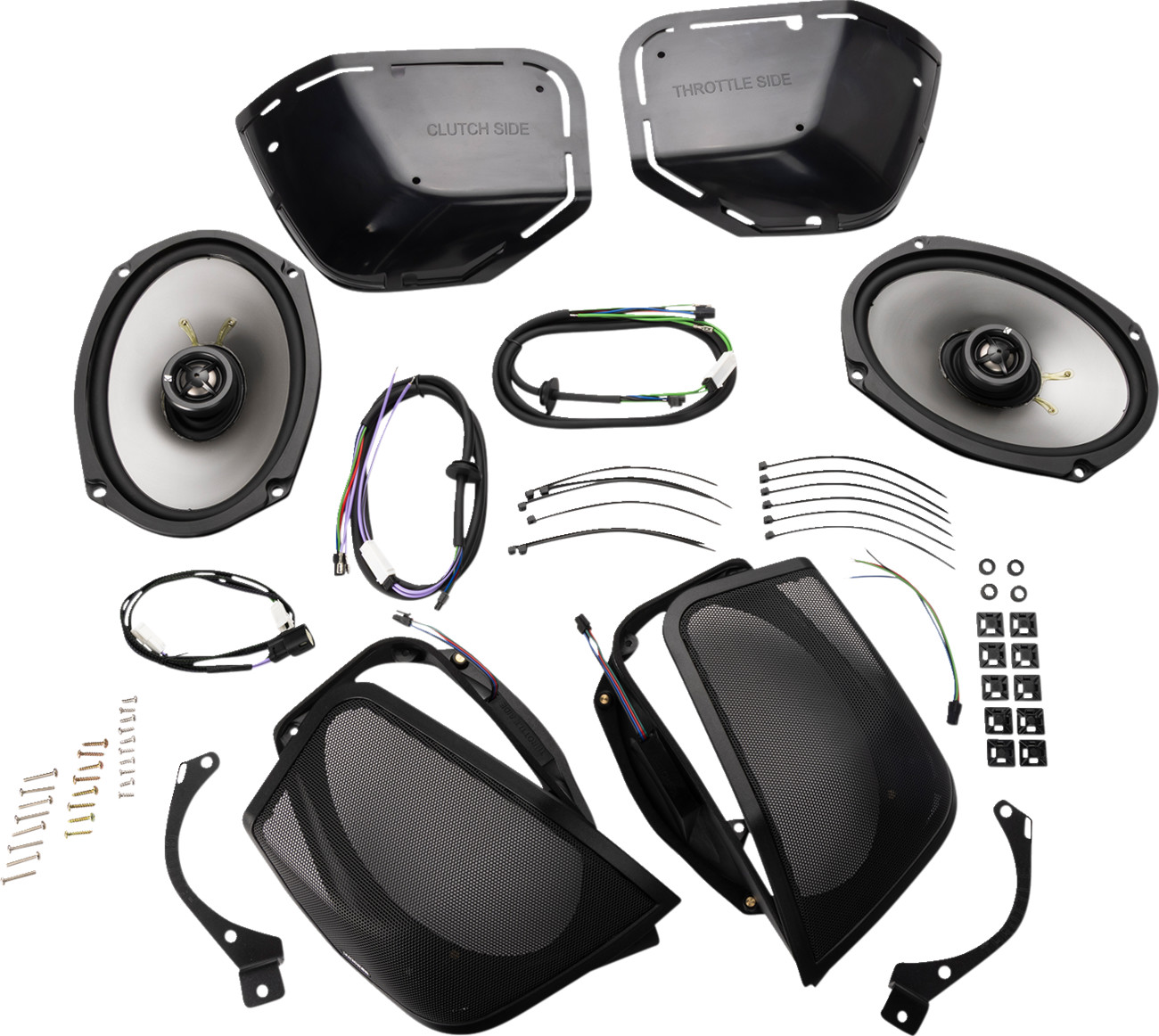 KICKER Saddlebag Cut-In Lid Kit with Speakers