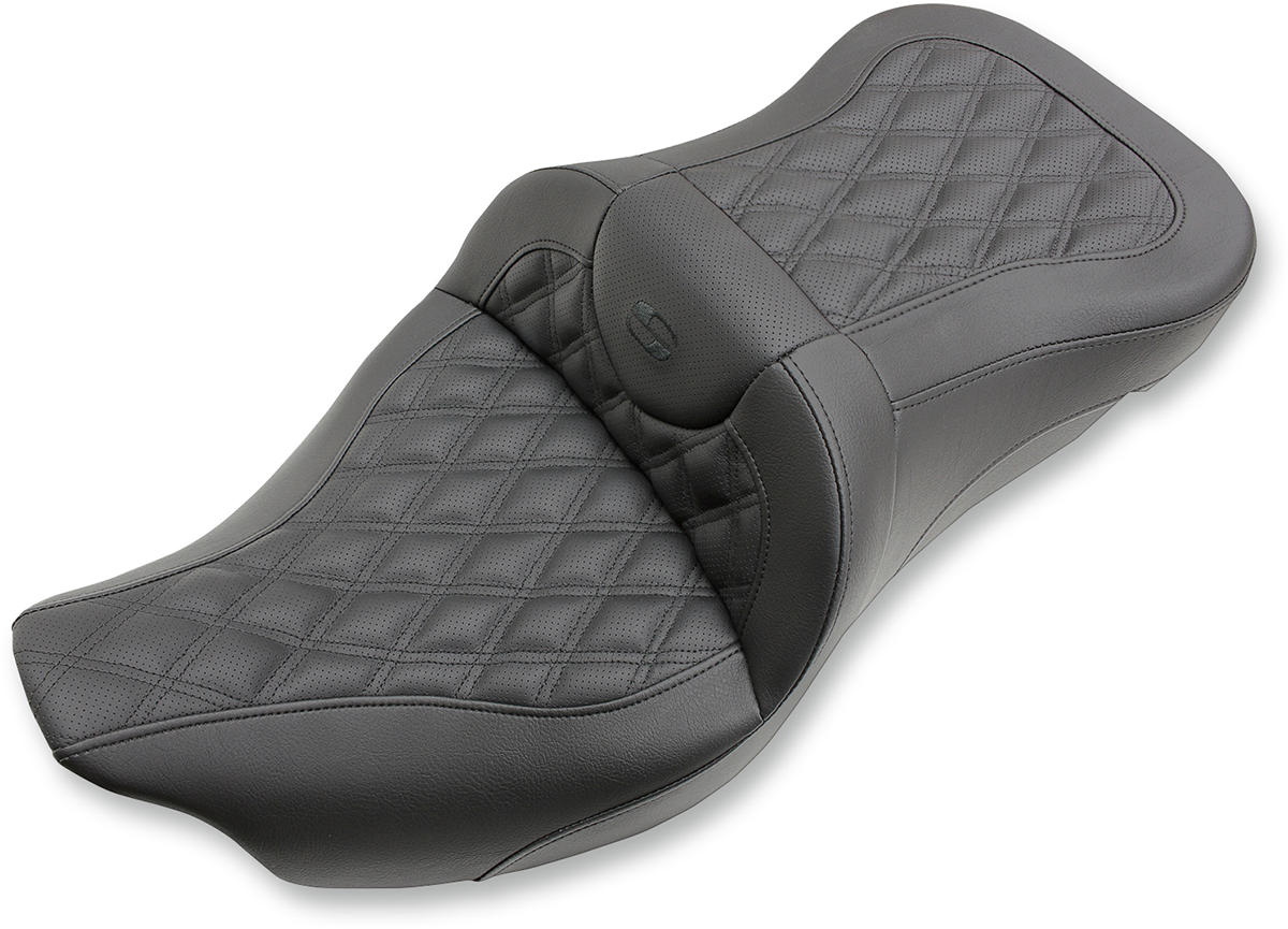 Saddlemen Roadsofa LS Lattice Stitch 2-Up Seat For Harley Touring 2008-2025