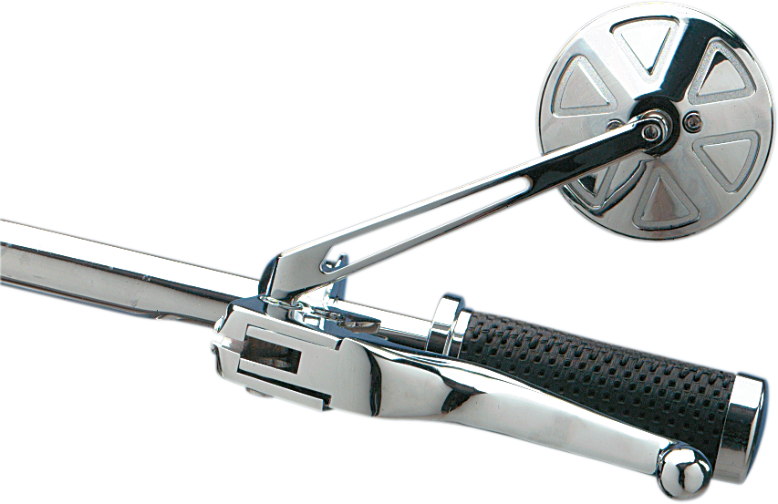 Drag specialties Mirror - Round Series - Side View - Stealth II/Long - Chrome - Left/Right - Each