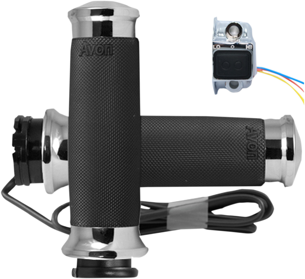 Avon Custom Contour Heated Grips For Harley With Dual Cable Throttle