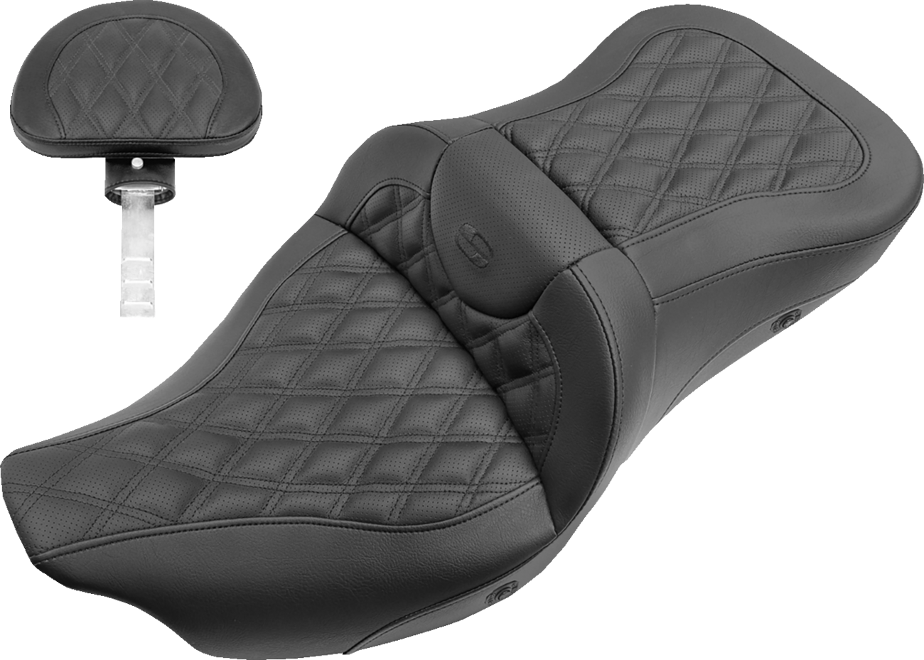 Saddlemen Roadsofa LS Lattice Stitch 2-Up Seat For Harley Trike 2009-2025