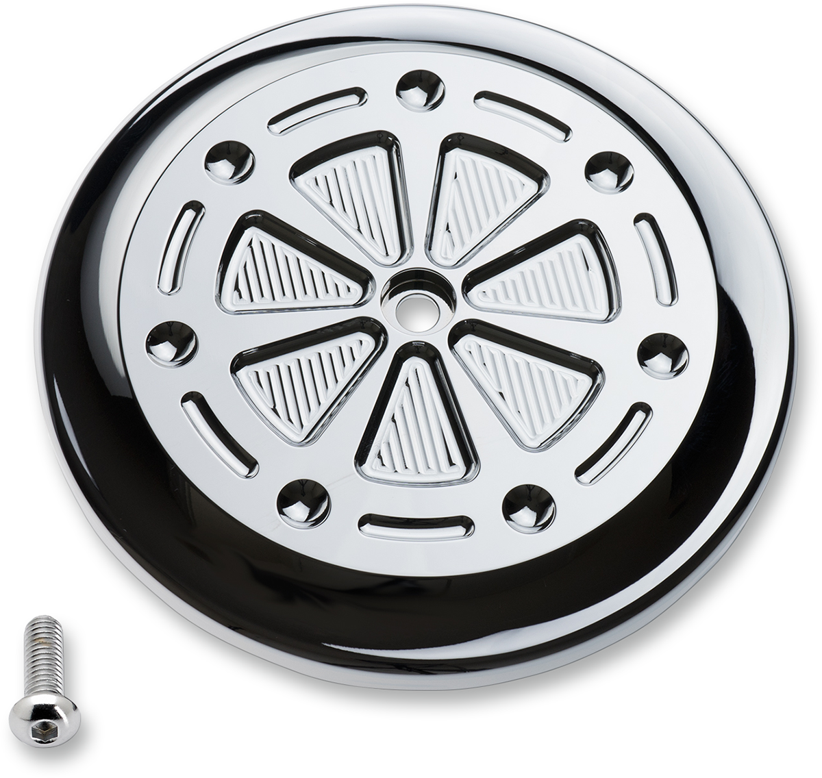 Joker Machine Chrome Techno Air Cleaner Cover 9917 Harley Dyna Touring Softail JT's CYCLES